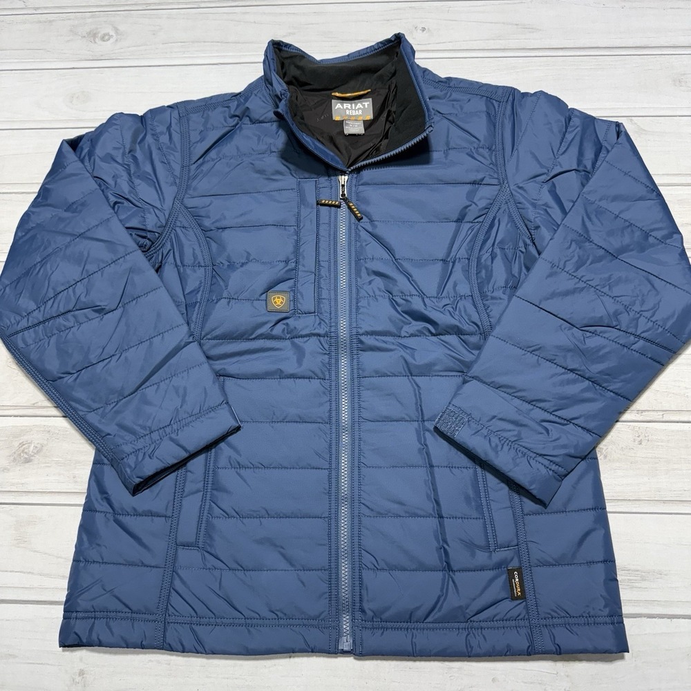 Ariat Rebar Jacket Women M Blue Cordura Ripstop Lightweight Insulated 10062278